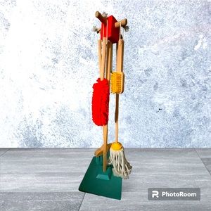 Child’s cleaning supplies includes Mop, Broom, Brush and Duster